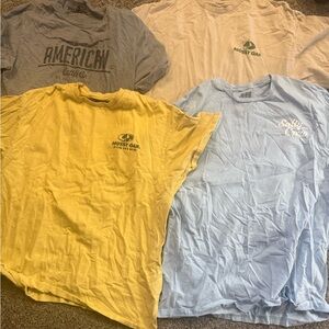 Mossy Oak Men's Short Sleeve Tees - Yellow, Blue, Gray, White